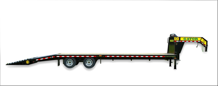 Gooseneck Flat Bed Equipment Trailer | 20 Foot + 5 Foot Flat Bed Gooseneck Equipment Trailer For Sale   Cannon County, Tennessee